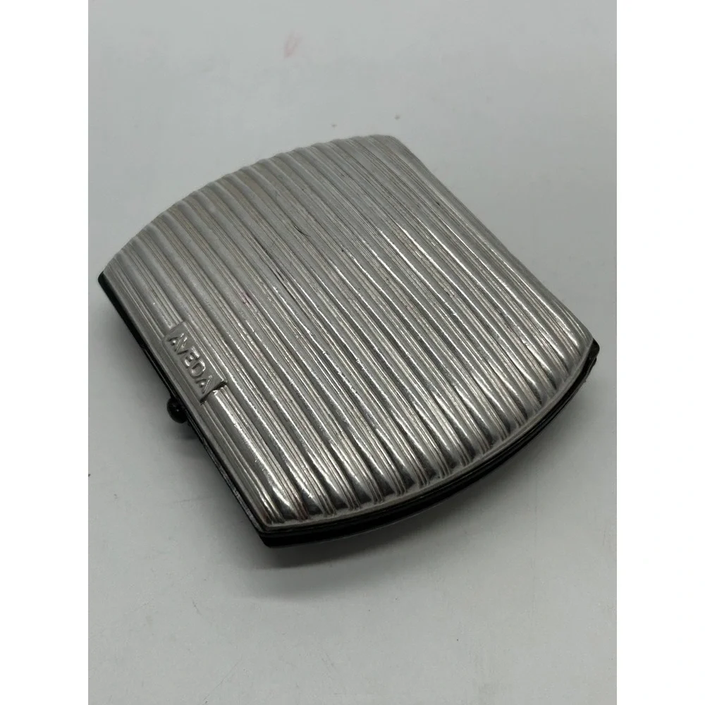 Vintage 80s AVEDA Customized Colour Compact Silver Metal Rare!